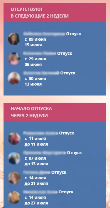 Фото 2: «Лето — пора в отпуск! Как быть в курсе всех планируемых отсутствий сотрудников в Битрикс24»